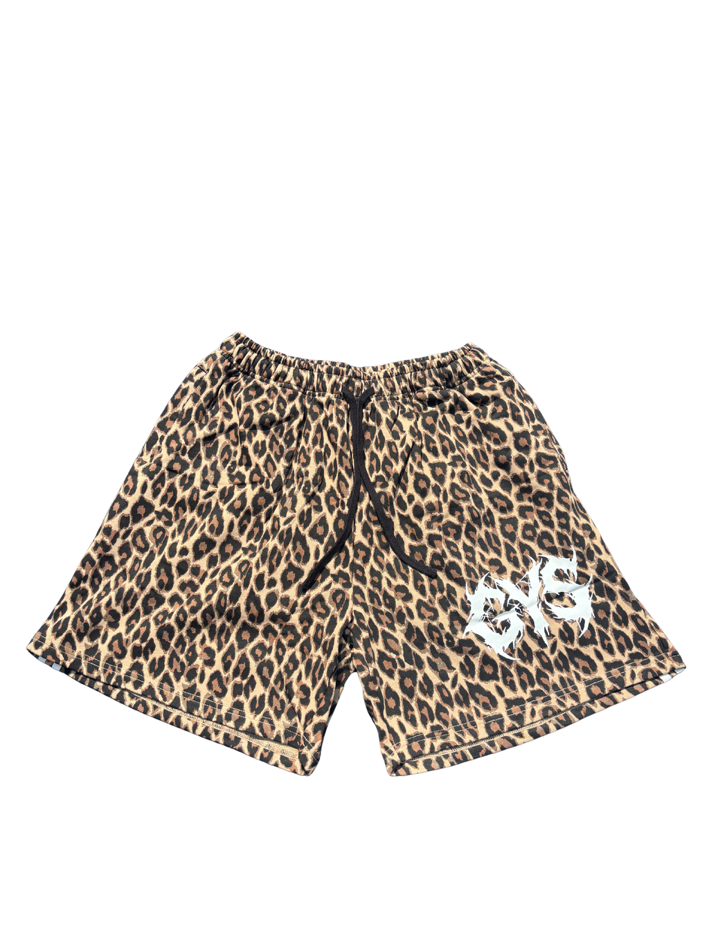 "GYS" Heavyweight Leopard Drawstring Shorts
