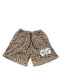 "GYS" Heavyweight Leopard Drawstring Shorts
