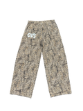 "GYS" Vintage Wash Leopard Wide Leg Jeans