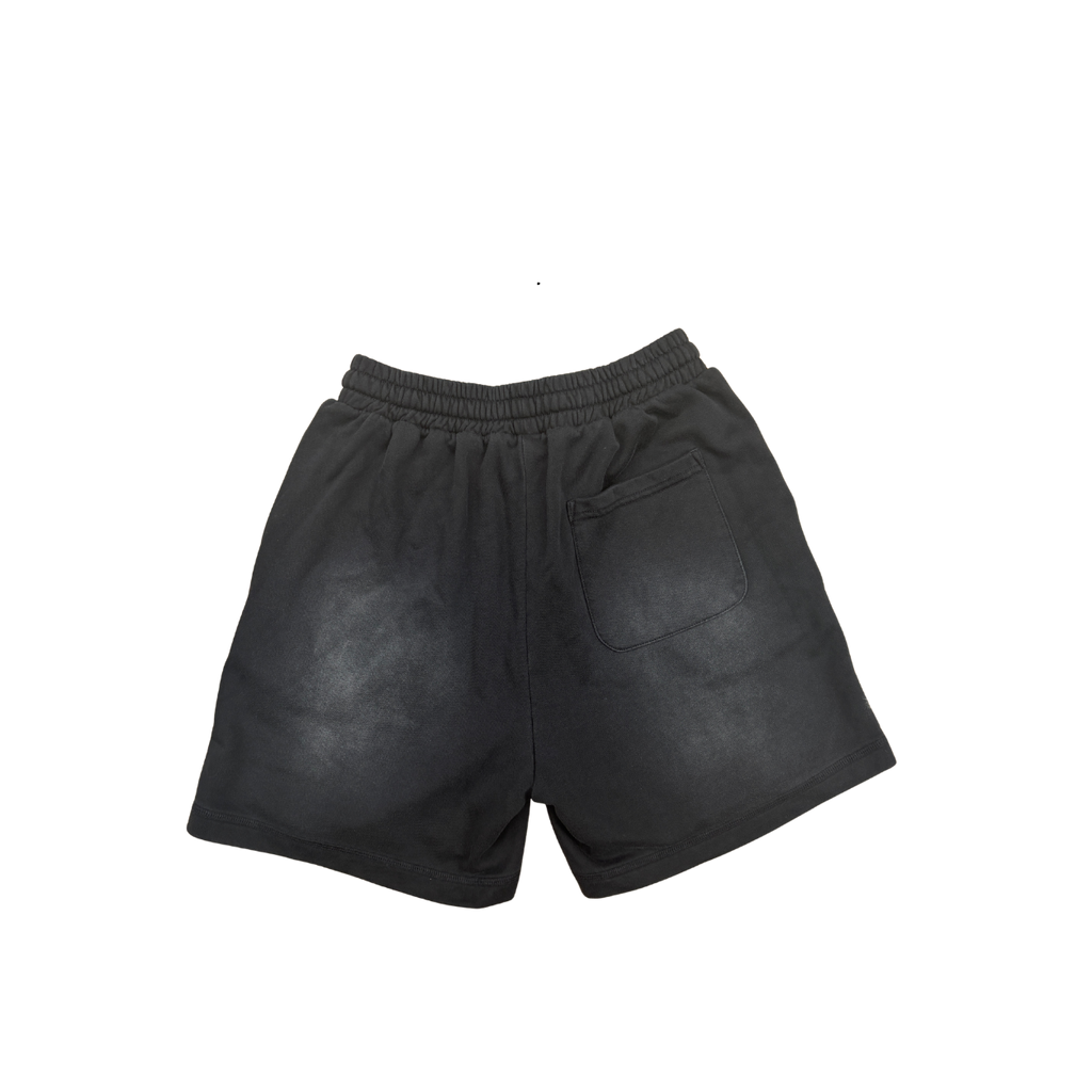 "GYS" Sun Fade Raw Edge Cotton Shorts