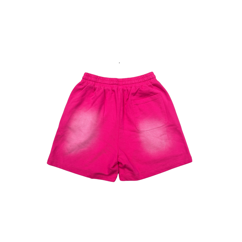 "GYS" Sun Fade Raw Edge Cotton Shorts