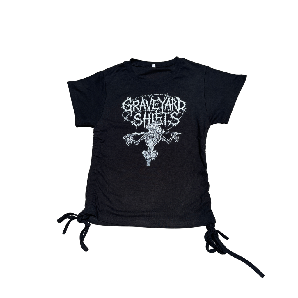 Women's Drawstring T-Shirt (Black)