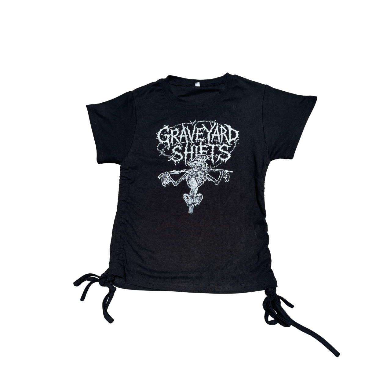 Women's Drawstring T-Shirt (Black)