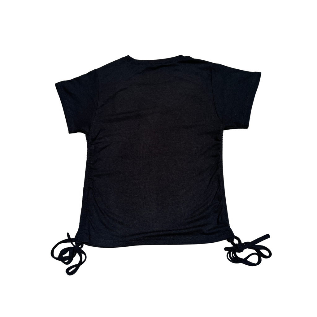 Women's Drawstring T-Shirt (Black)