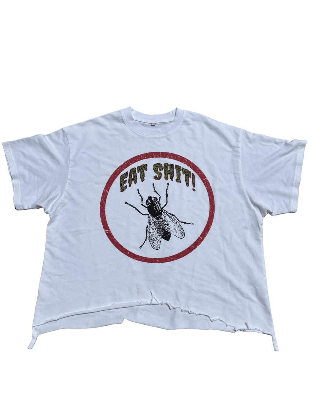 "Eat Shit!" Boxy Distressed T-Shirt
