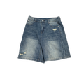 "GYS" Faded Distressed Denim Shorts